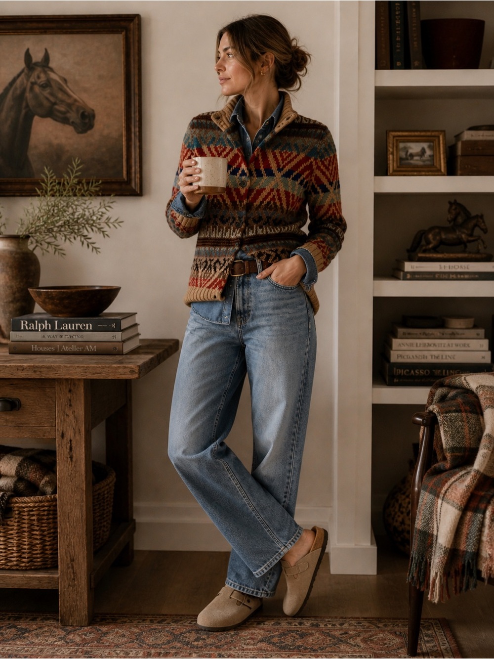 Vintage Ralph Lauren Southwestern Navajo Style Cardigan